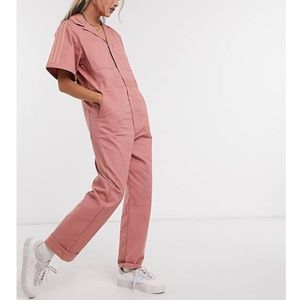 NWT Adidas Original Pink Boiler Jumpsuit w/ Sparkly Stripes